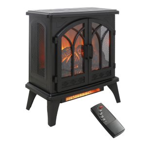 Greenpod Electric Fireplace Stove Heater with Remote Control, 24" Fireplace Heater