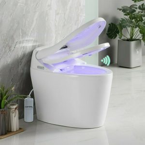 Greenpod Smart Toilet with Bidet Built in, Foot Sensing Modern Toilet Bidet Combo